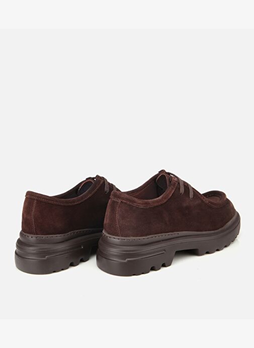 Erkek Süet Deri Kahverengi Yüksek Tabanlı Günlük Ayakkabı 02AYH314010A480 - Görsel 5