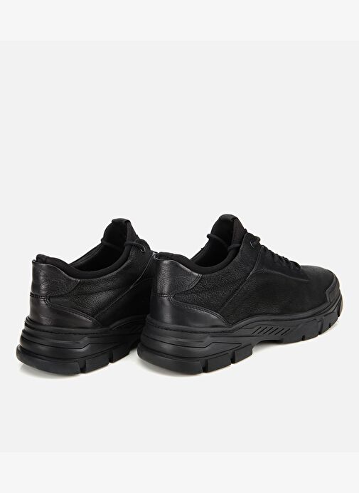 Erkek Nubuk Deri Siyah Comfort Spor Ayakkabı 02AYH314040A100 - Görsel 5