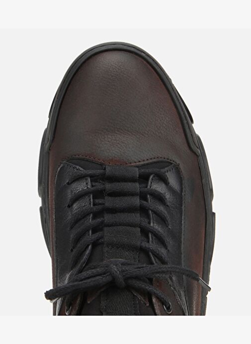 Erkek Nubuk Deri Kahverengi Comfort Spor Ayakkabı 02AYH314040A480 - Görsel 6