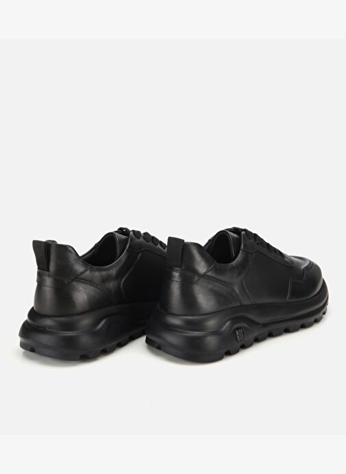 Erkek Deri Siyah Comfort Yüksek Tabanlı Spor Ayakkabı 02AYH314090A100 - Görsel 5