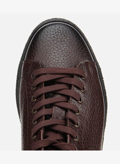 Erkek Deri Kahverengi Kalın Tabanlı Spor Ayakkabı 02AYH314110A480 - Görsel 6