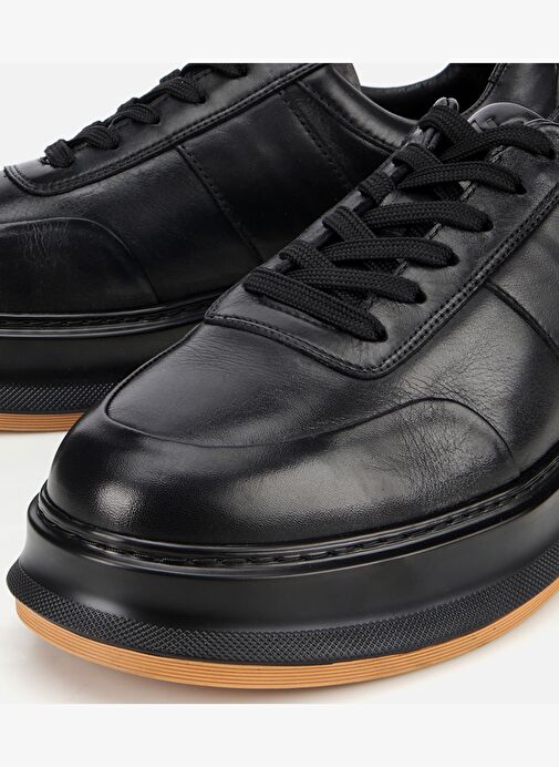 Erkek Deri Siyah Yumuşak Dokulu Günlük Ayakkabı 02AYH314150A100 - Görsel 4