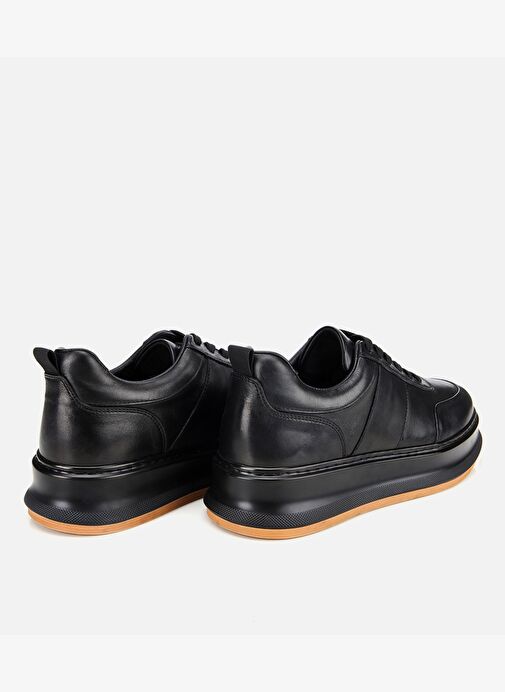 Erkek Deri Siyah Yumuşak Dokulu Günlük Ayakkabı 02AYH314150A100 - Görsel 5