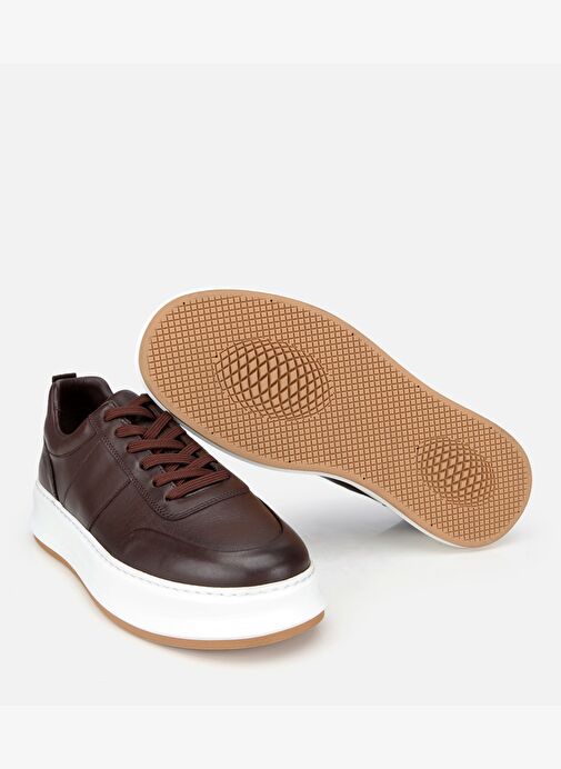 Erkek Deri Kahverengi Yumuşak Dokulu Günlük Ayakkabı 02AYH314150A480 - Görsel 7