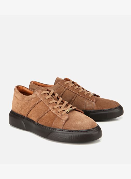 Erkek Süet Deri Taba Düz Günlük Ayakkabı 02AYH316650A340 - Görsel 3