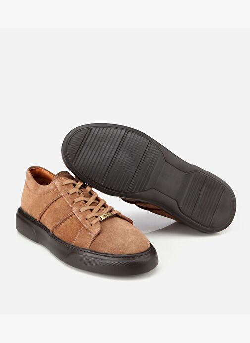 Erkek Süet Deri Taba Düz Günlük Ayakkabı 02AYH316650A340 - Görsel 7