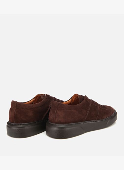 Erkek Süet Deri Kahverengi Düz Günlük Ayakkabı 02AYH316650A480 - Görsel 5