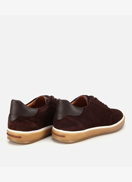 Erkek Süet Deri Kahverengi Düz Günlük Ayakkabı 02AYH317540A480 - Görsel 5