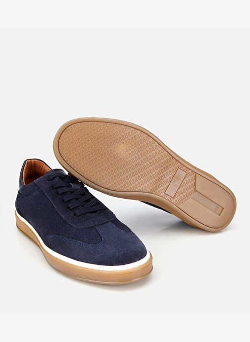 Erkek Süet Deri Lacivert Düz Günlük Ayakkabı 02AYH317540A680 - Görsel 7