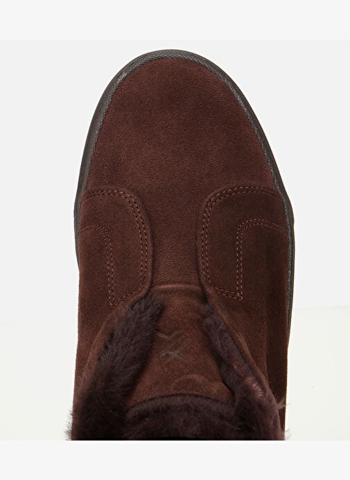 Erkek Süet Deri Kahverengi İçi Kürklü Günlük Ayakkabı 02AYH317550A480 - Görsel 7