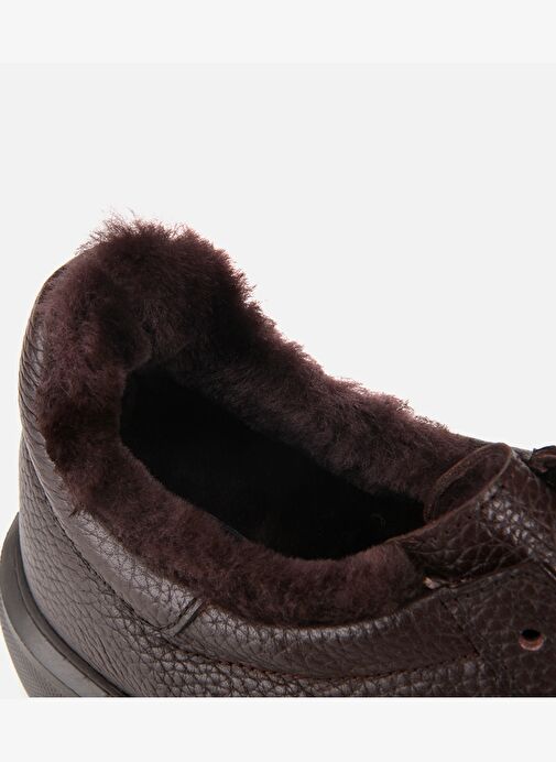 Erkek Deri Kahverengi İçi Kürklü Düz Günlük Ayakkabı 02AYH317560A480 - Görsel 8