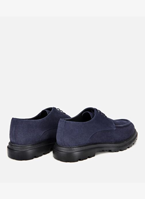 Erkek Süet Deri Lacivert Dikiş Detaylı Kalın Tabanlı Günlük Ayakkabı 02AYH318180A680 - Görsel 5