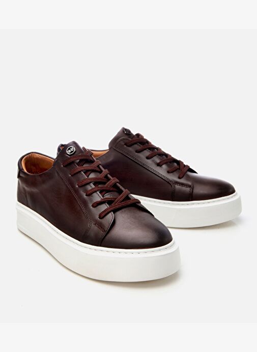 Erkek Deri Kahverengi Hafif Tabanlı Spor Ayakkabı 02AYY308470A480 - Görsel 3