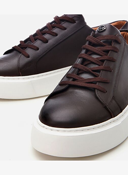 Erkek Deri Kahverengi Hafif Tabanlı Spor Ayakkabı 02AYY308470A480 - Görsel 4