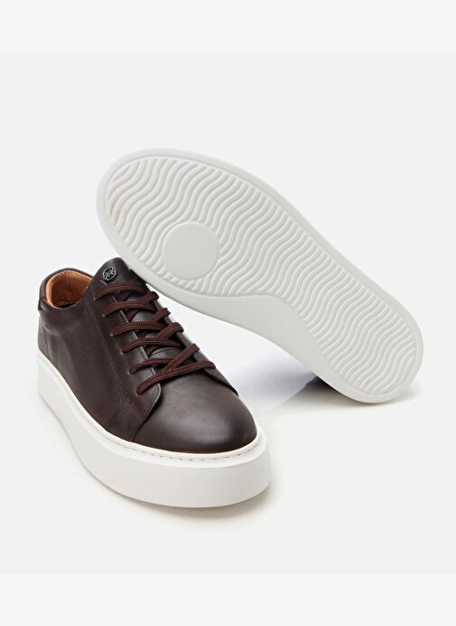 Erkek Deri Kahverengi Hafif Tabanlı Spor Ayakkabı 02AYY308470A480 - Görsel 7