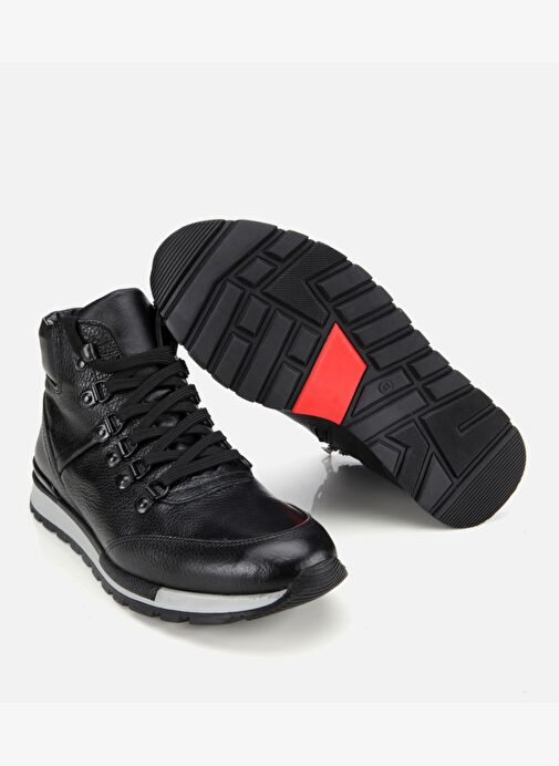 Erkek Deri Siyah Rahat Kalın Tabanlı Casual Bot 02BOH284830A100 - Görsel 7