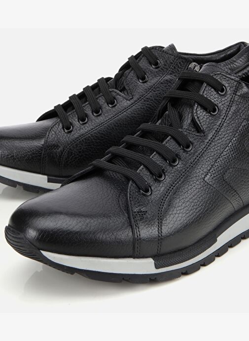 Erkek Deri Siyah Rahat Casual Bot 02BOH284840A100 - Görsel 4