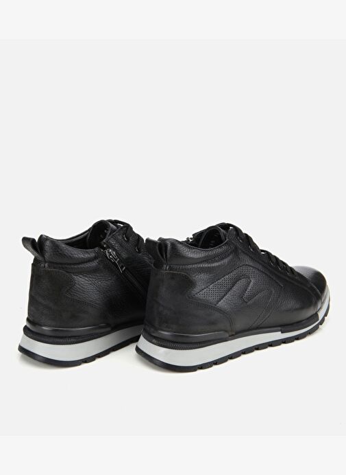 Erkek Deri Siyah Rahat Casual Bot 02BOH284840A100 - Görsel 5