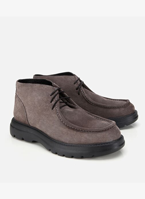 Erkek Süet Deri Gri Dikiş Detaylı Chelsea Bot 02BOH311930A250 - Görsel 3