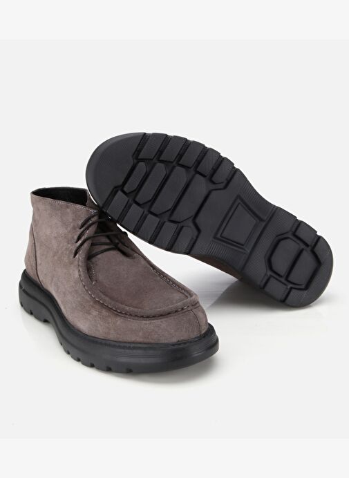 Erkek Süet Deri Gri Dikiş Detaylı Chelsea Bot 02BOH311930A250 - Görsel 7