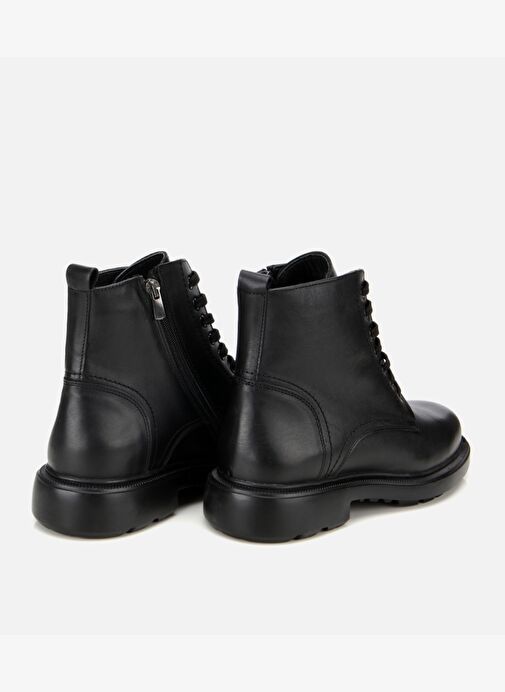 Erkek Deri Siyah Fermuarlı Kalın Tabanlı Casual Bot 02BOH311940A100 - Görsel 5