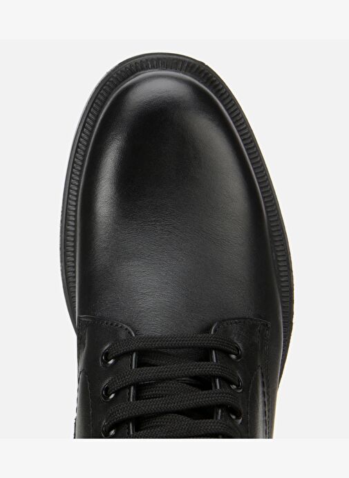 Erkek Deri Siyah Fermuarlı Kalın Tabanlı Casual Bot 02BOH311940A100 - Görsel 6