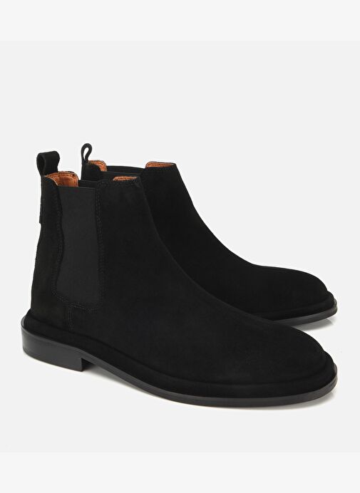 Erkek Süet Deri Siyah Lastik Detaylı Chelsea Bot 02BOH312240A100 - Görsel 3