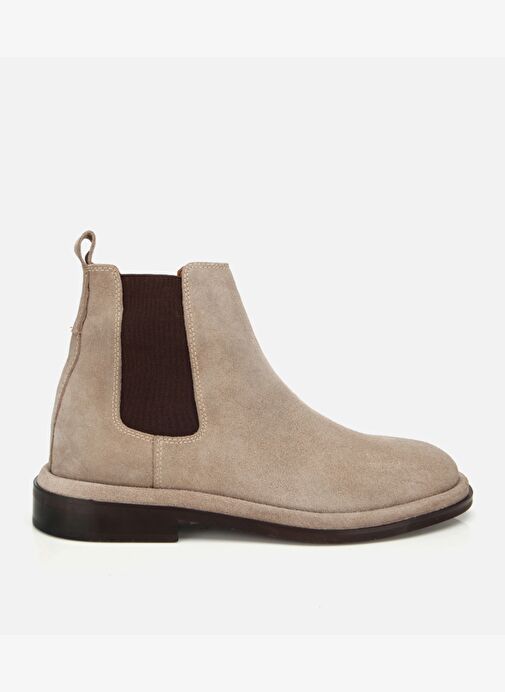 Erkek Süet Deri Bej Lastik Detaylı Chelsea Bot 02BOH312240A310 - Görsel 2