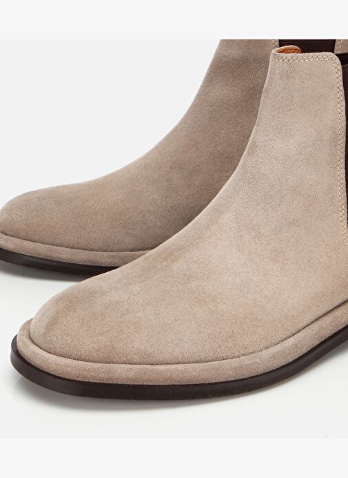 Erkek Süet Deri Bej Lastik Detaylı Chelsea Bot 02BOH312240A310 - Görsel 4