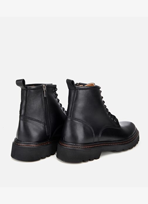 Erkek Deri Siyah Fermuarlı Kalın Tabanlı Casual Bot 02BOH312250A100 - Görsel 5