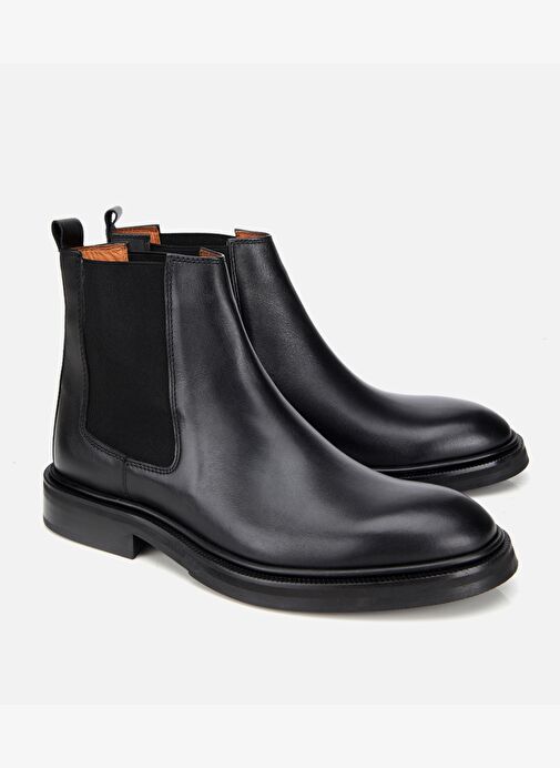 Erkek Deri Siyah Lastik Detaylı Chelsea Bot 02BOH312260A100 - Görsel 3