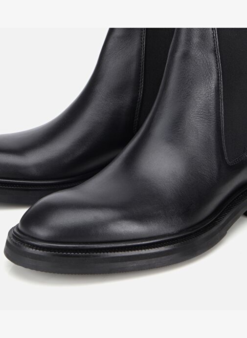Erkek Deri Siyah Lastik Detaylı Chelsea Bot 02BOH312260A100 - Görsel 4