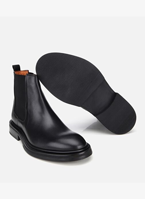 Erkek Deri Siyah Lastik Detaylı Chelsea Bot 02BOH312260A100 - Görsel 7
