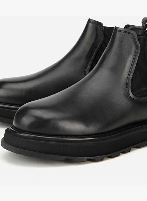 Erkek Deri Kahverengi Lastik Detaylı Chelsea Bot 02BOH314170A100 - Görsel 4