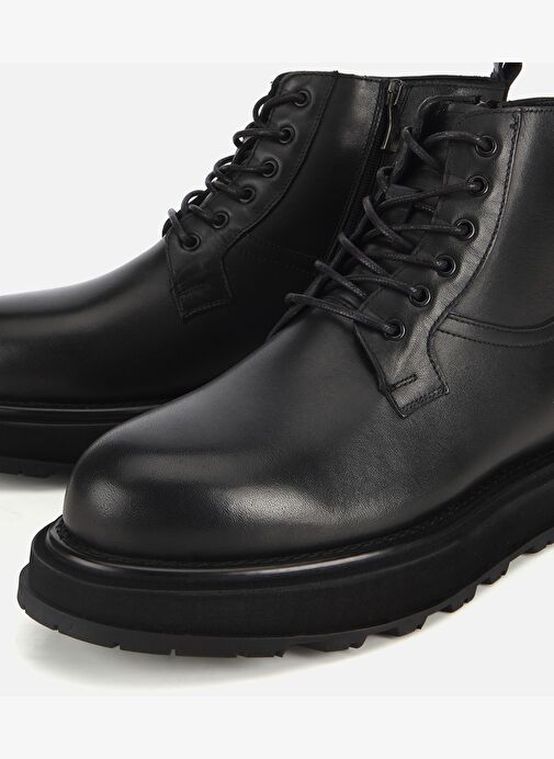 Hotiç Hotiç Erkek Deri Siyah Hafif Tabanlı Yüksek Tabanlı Casual Bot 02BOH314180A100 | Boyner Siyah - 4. görsel