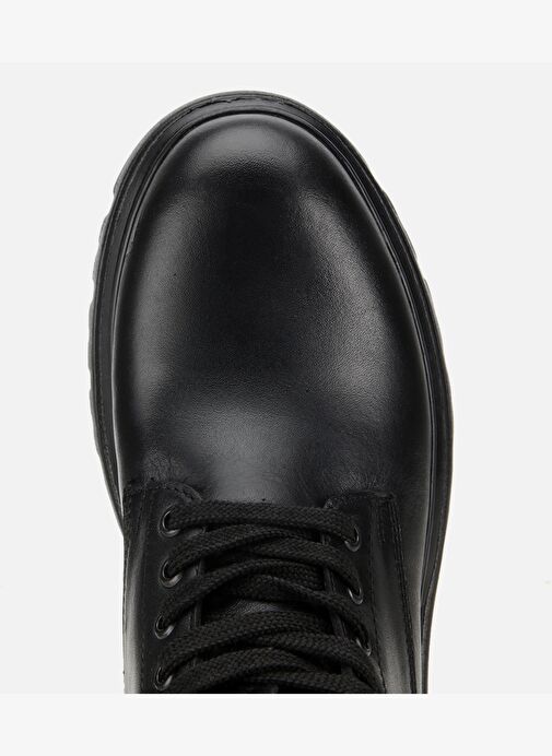 Erkek Deri Siyah Fermuarlı Yüksek Tabanlı Casual Bot 02BOH314190A100 - Görsel 6