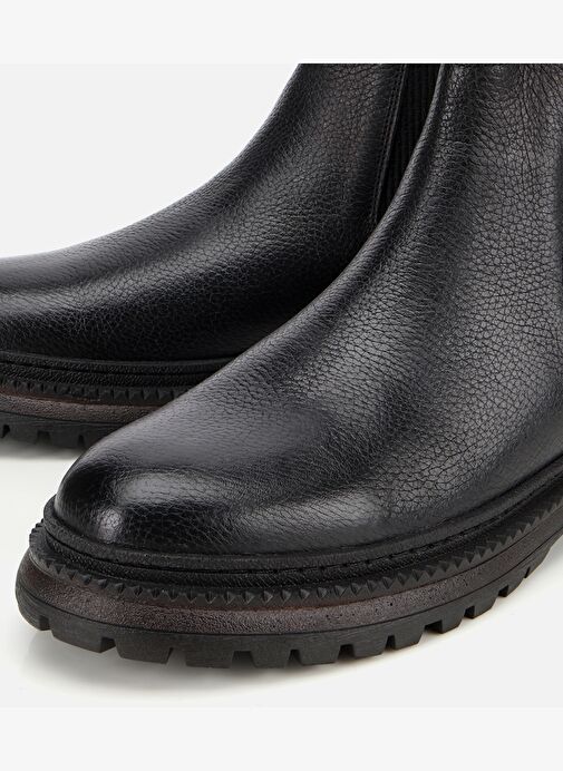 Erkek Deri Siyah Lastik Detaylı Chelsea Bot 02BOH314210A100 - Görsel 4