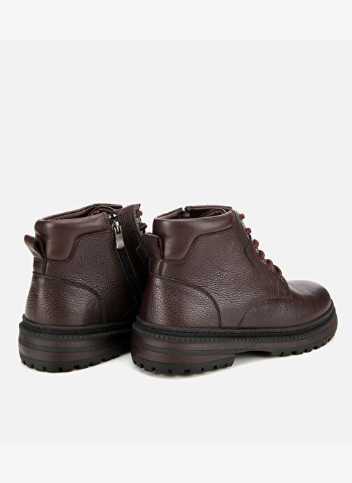 Erkek Deri Kahverengi Bağcıklı Kalın Tabanlı Casual Bot 02BOH314230A480 - Görsel 5