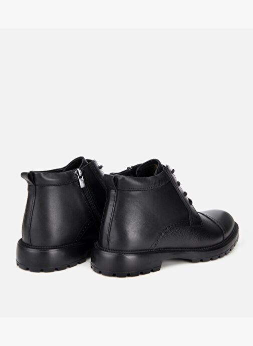 Erkek Deri Siyah İşleme Detaylı Klasik Bot 02BOH314240A100 - Görsel 5