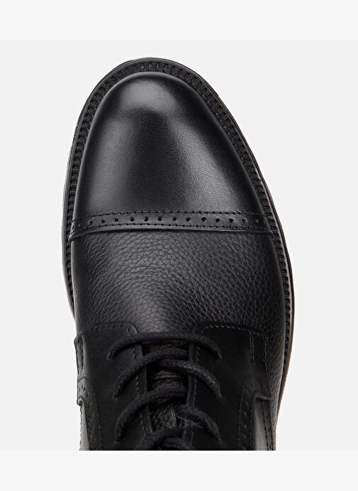 Erkek Deri Siyah İşleme Detaylı Klasik Bot 02BOH314240A100 - Görsel 6