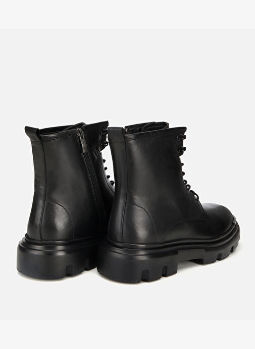 Erkek Deri Siyah Metal Detaylı Casual Bot 02BOH314250A100 - Görsel 5