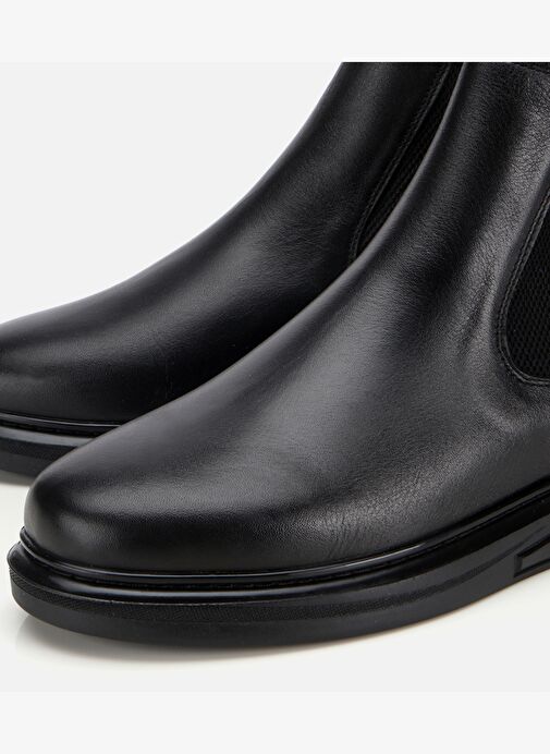 Erkek Deri Siyah Lastik Detaylı Comfort Chealsea Bot 02BOH315340A100 - Görsel 4