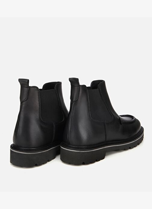 Erkek Deri Siyah Dikiş Detaylı Chelsea Bot 02BOH315690A100 - Görsel 4