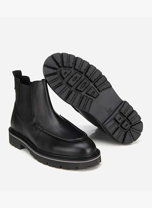 Erkek Deri Siyah Dikiş Detaylı Chelsea Bot 02BOH315690A100 - Görsel 5