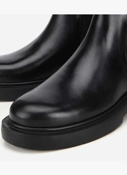 Erkek Deri Siyah Lastik Detaylı Chelsea Bot 02BOH318040A100 - Görsel 4