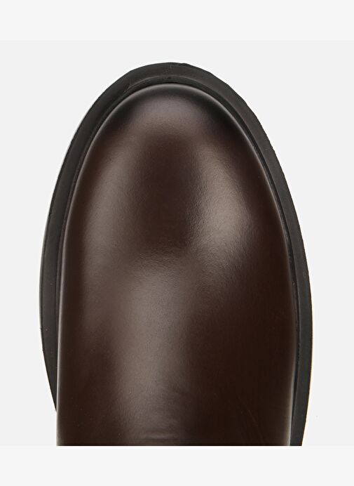Erkek Deri Kahverengi Lastik Detaylı Chelsea Bot 02BOH318040A480 - Görsel 6