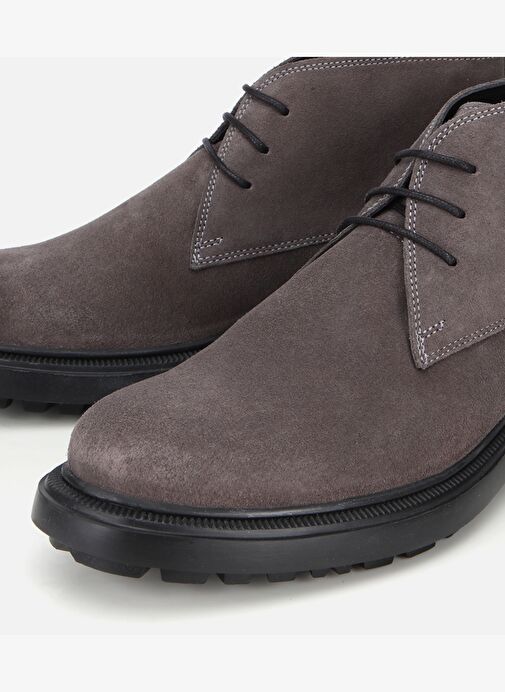 Erkek Süet Deri Gri Bağcık Detaylı Chelsea Bot 02BOH318170A250 - Görsel 4