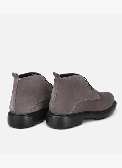 Erkek Süet Deri Gri Bağcık Detaylı Chelsea Bot 02BOH318170A250 - Görsel 5