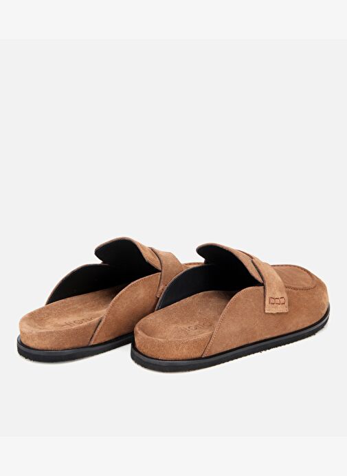 Erkek Süet Taba Kahverengi Düz Terlik 02TEH317530A340 - Görsel 5