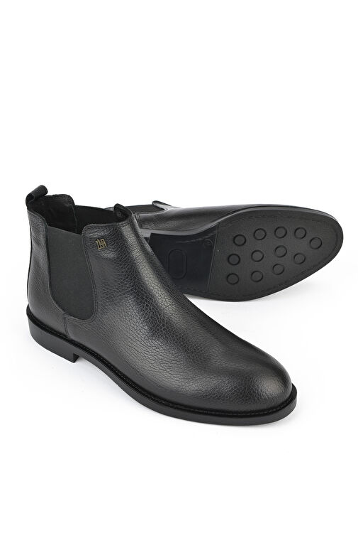 Ziya, Erkek Hakiki Deri Bot 143447Z101 Siyah - Görsel 5